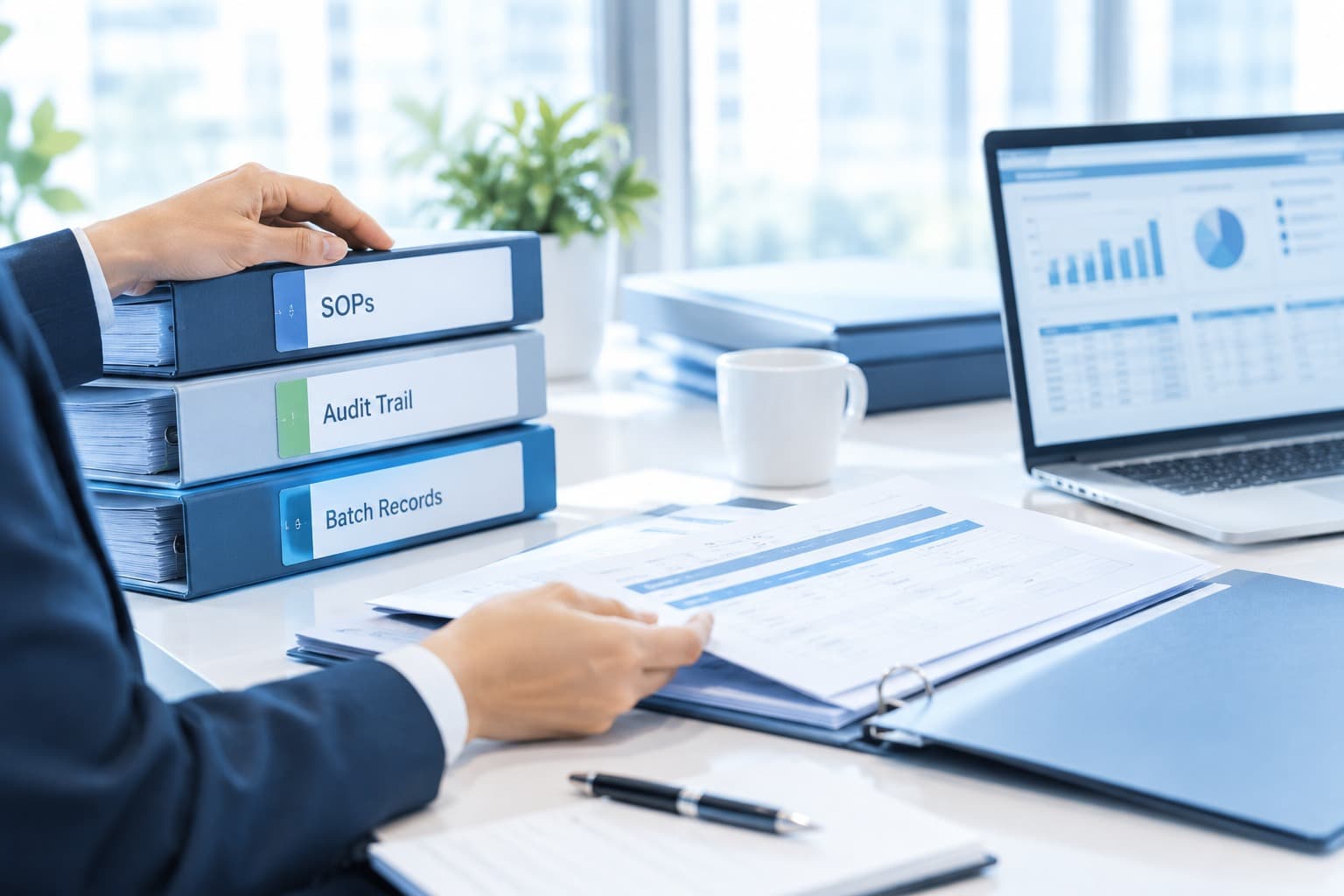Standard operating procedure audit trail and batch records